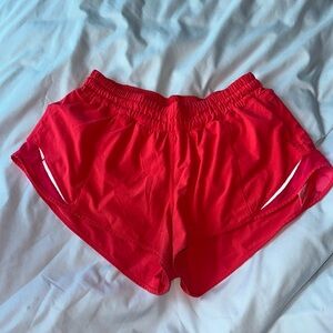 Lululemon neon pink/coral running shorts